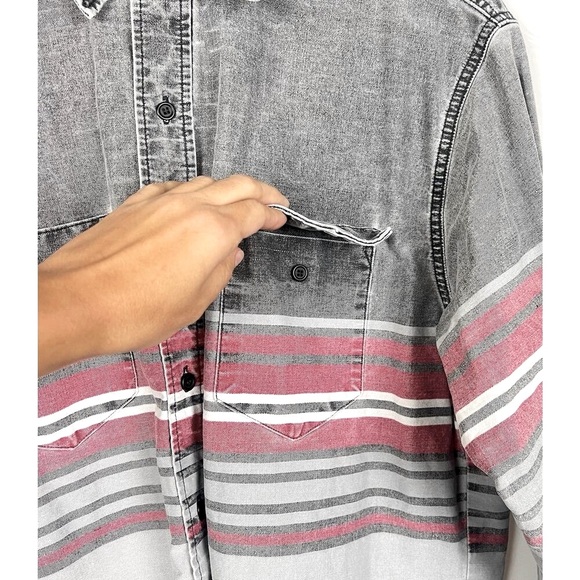 Vintage Wrangler Brushpopper Black Grey Striped Western Rodeo Cowboy X-Long - Picture 9 of 13